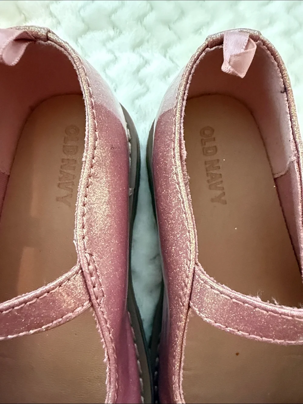 Old Navy Pink Iridescent Mary Jane Shoes